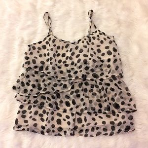 H&M Layered Leopard Printed Cami Top